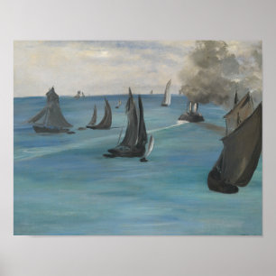 Affiche Edouard Manet - Vue Mer, Temps Calme