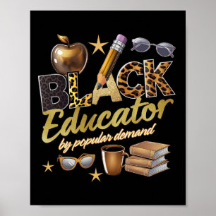 Affiche Éducateur noir sur demande Histoire noire populair