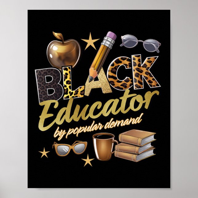 Affiche Éducateur noir sur demande Histoire noire populair (Devant)