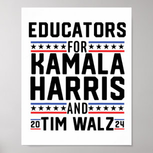 Affiche Educateurs Pour Kamala Harris Et Tim Wheimer 2024