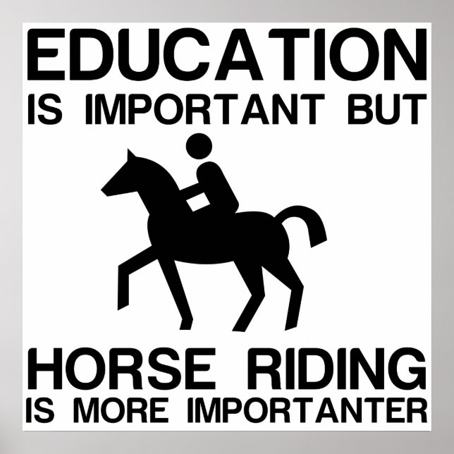 AFFICHE ÉDUCATION IMPORTANTE IMPORTANTE DU CHEVAL (Devant)