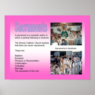 Affiche Éducation, Relgion, catholique, sacrements