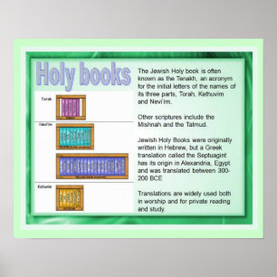 Affiche Education,  Religion, Judaism, Holy Books