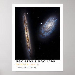 Affiche Éducation spatiale NGC 4302 et NGC 4298