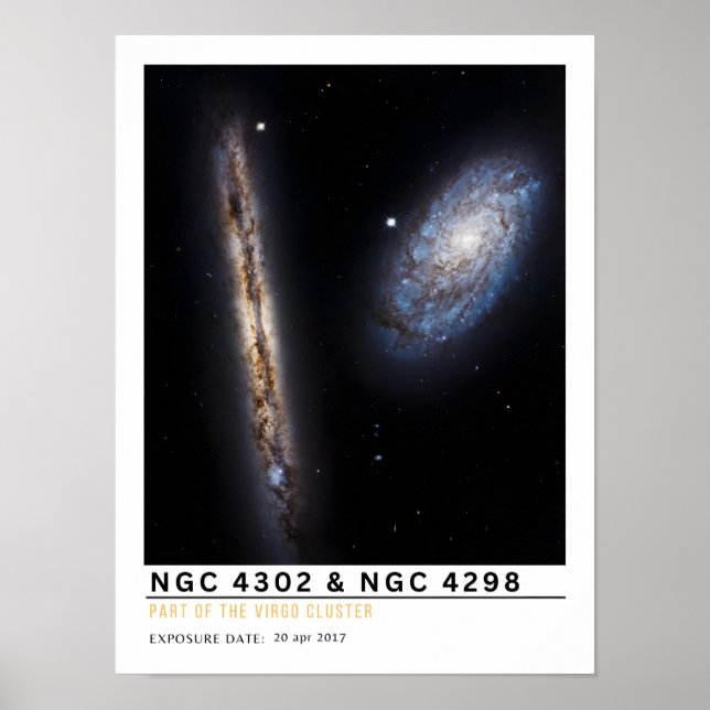 Affiche Éducation spatiale NGC 4302 et NGC 4298 (Devant)