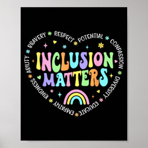 Affiche Éducation spéciale inclusive pour enseignante femm