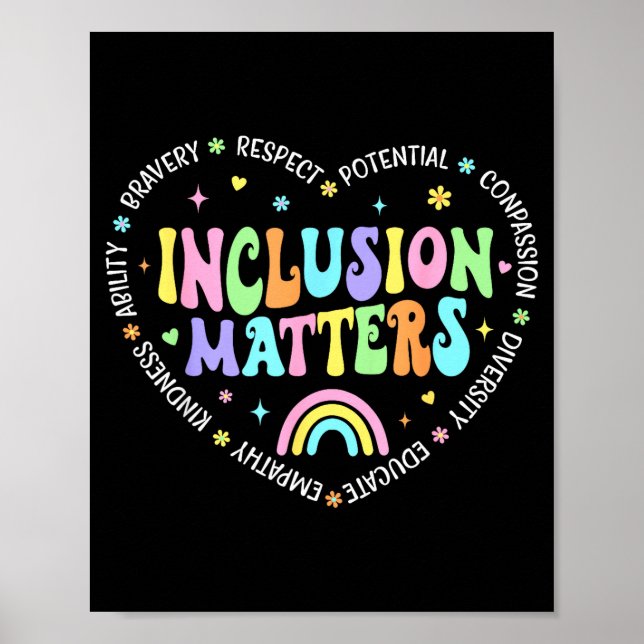 Affiche Éducation spéciale inclusive pour enseignante femm (Devant)