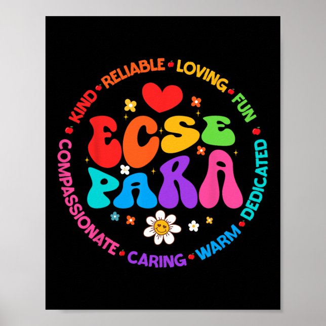 Affiche Éducation spécialisée préscolaire Groovy Sped Ecse (Devant)