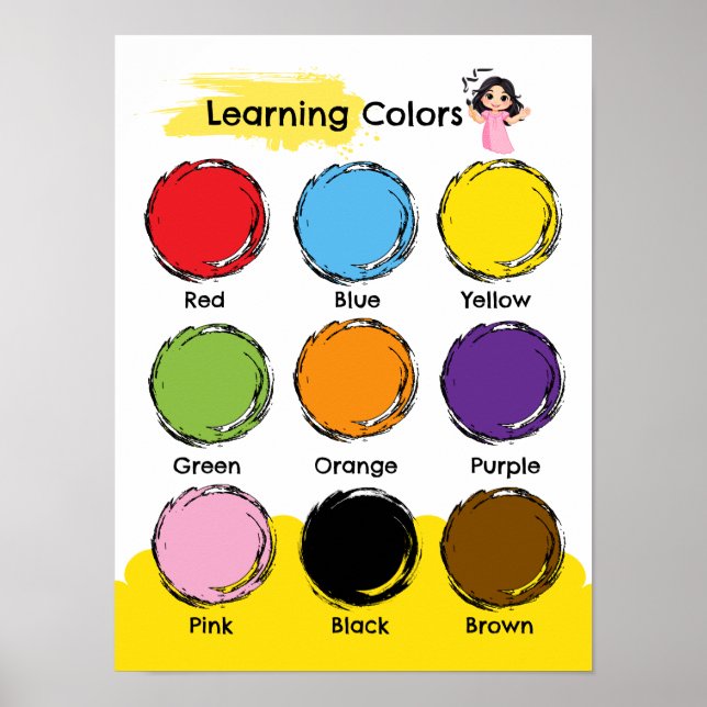 Affiche éducative pour apprendre les couleurs (Devant)