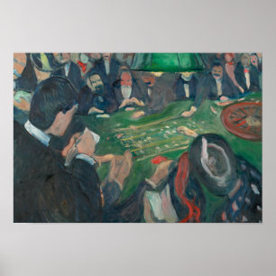 Affiche Edvard Munch - À la table de roulette