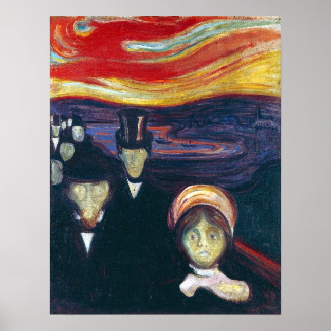 Affiche Edvard Munch Anxiété (Devant)