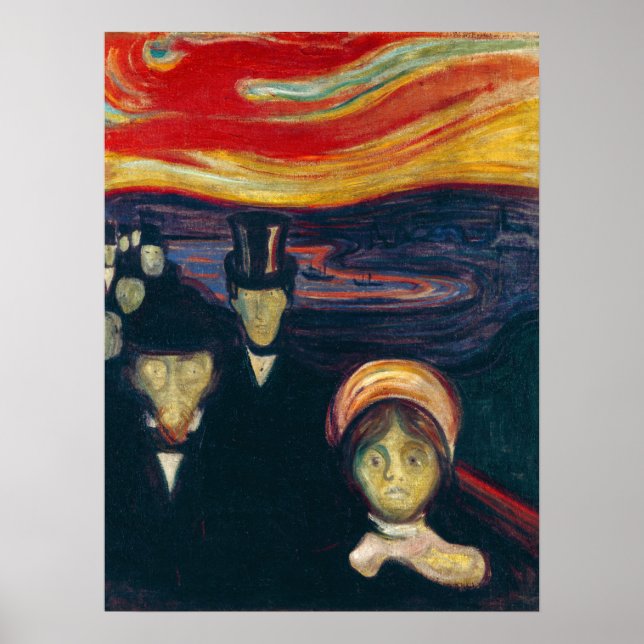 Affiche Edvard Munch - Anxiété (Devant)
