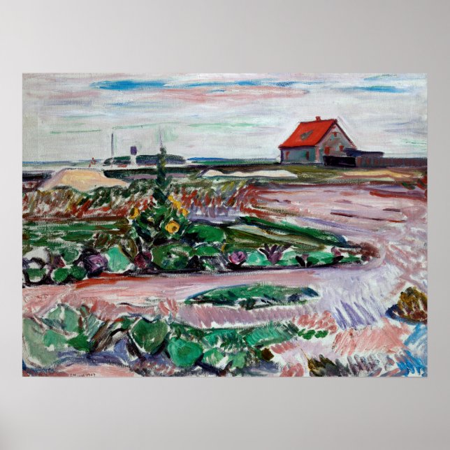 Affiche Edvard Munch - Bord de mer. Paysage près de Lubeck (Devant)