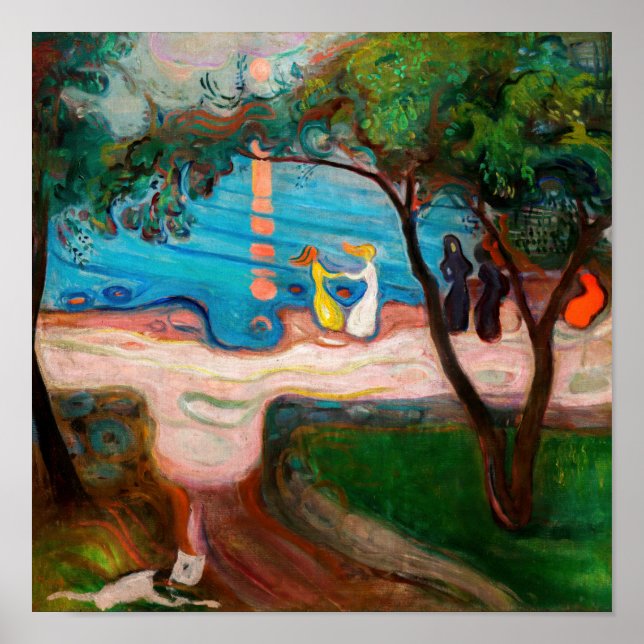 Affiche Edvard Munch - Danse sur la Plage (Devant)