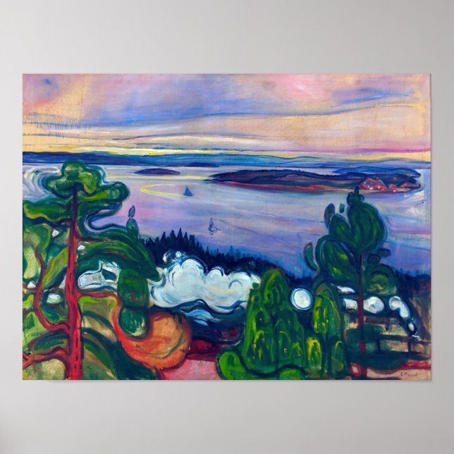 Affiche Edvard Munch - Fumée de train (Devant)