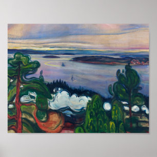 Affiche Edvard Munch - Fumée de train