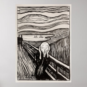 Affiche Edvard Munch La Lithographie De Cri Imprimer Célèb
