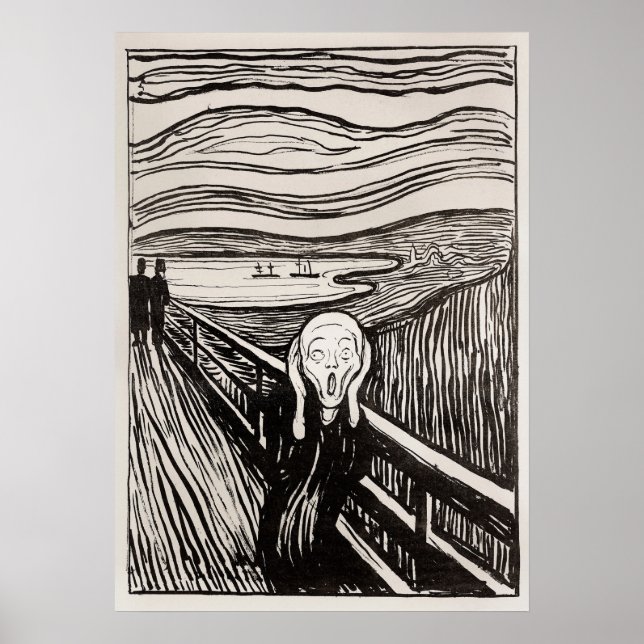 Affiche Edvard Munch La Lithographie De Cri Imprimer Célèb (Devant)