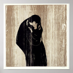 Affiche Edvard Munch - Le Baiser IV