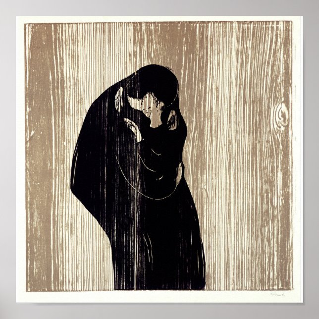 Affiche Edvard Munch - Le Baiser IV (Devant)