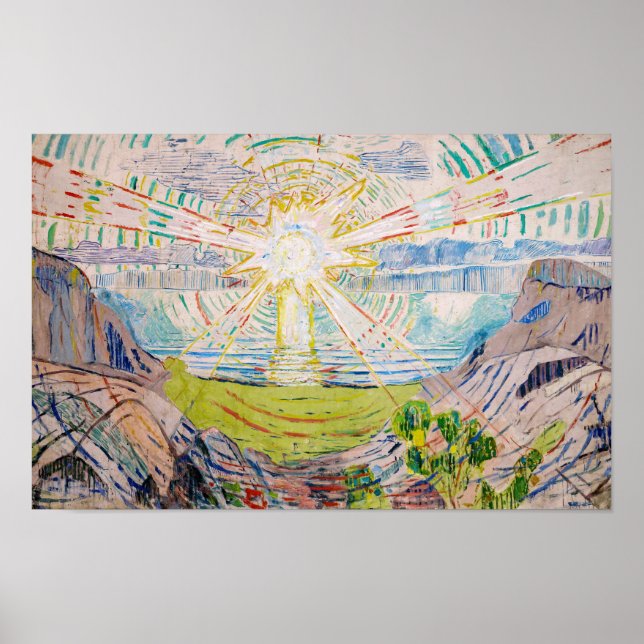 Affiche Edvard Munch - Le Soleil 1910 (Devant)