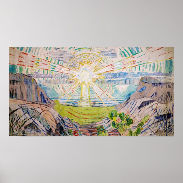Affiche Edvard Munch - Le Soleil 1910 (Devant)