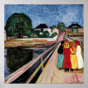 Affiche Edvard Munch - Les Filles sur le Pont 1902