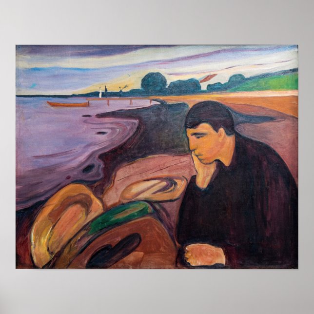 Affiche Edvard Munch - Melancholy 1894 (Devant)
