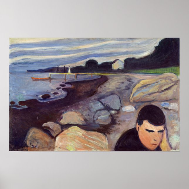 Affiche Edvard Munch - Mélancolie (Devant)