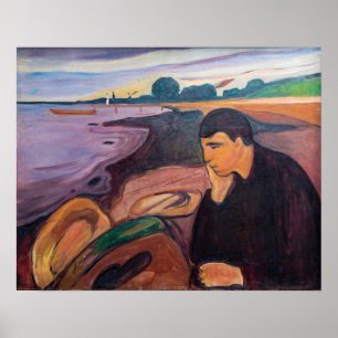 Affiche Edvard Munch - Mélancolie 1894