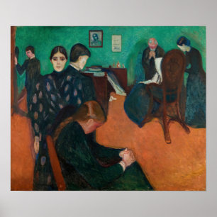 Affiche Edvard Munch - Mort dans la salle de repos v1