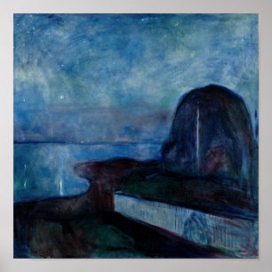 Affiche Edvard Munch - Nuit étoilée 1893