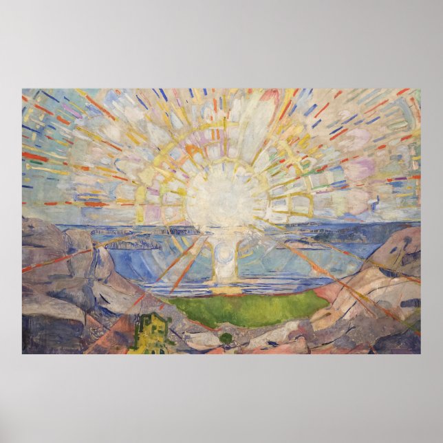 Affiche Edvard Munch Peinture murale Le Soleil (Solen) (19 (Devant)