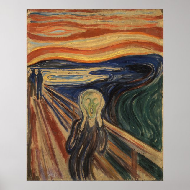 Affiche Edvard Munch Peinture The Scream (Skrik) 1910 (Devant)