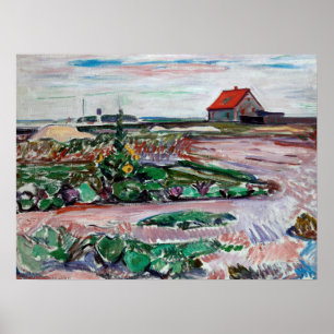 Affiche Edvard Munch - Seashore. Paysage près de Lubeck