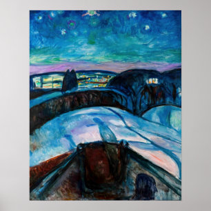 Affiche Edvard Munch - Starry Night 1922