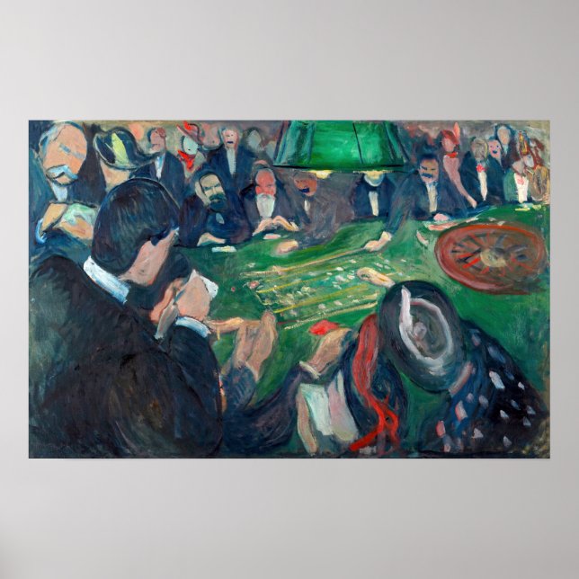 Affiche Edvard Munch - The Roulette Table in Monte Carlo (Devant)