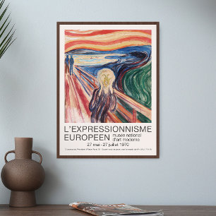 Affiche Edvard Munch The Scream Art Exhibition Rare Print