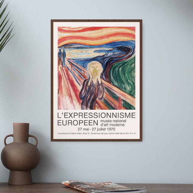 Affiche Edvard Munch The Scream Art Exhibition Rare Print (Créateur téléchargé)