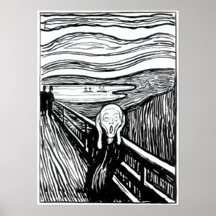 Affiche Edvard Munch - The Scream Lithography