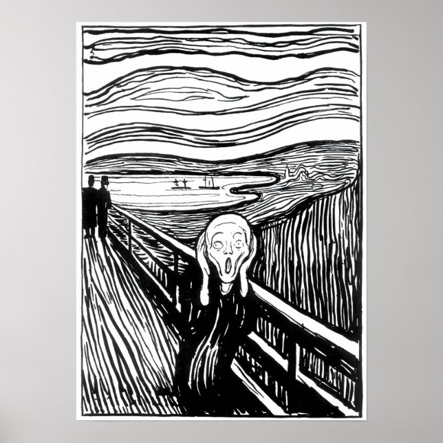 Affiche Edvard Munch - The Scream Lithography (Devant)