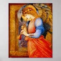 Edward Burne-Jones - Angel Jouant Un Flageolet