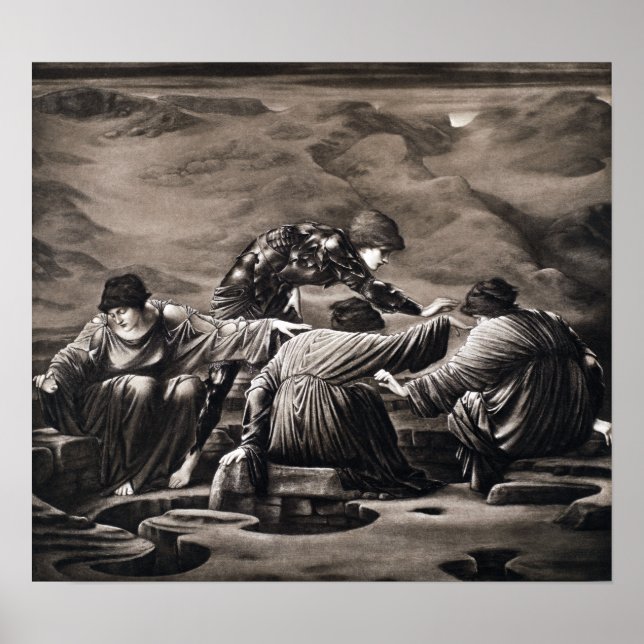 Affiche Edward Burne-Jones Perseus et Graeae (Devant)