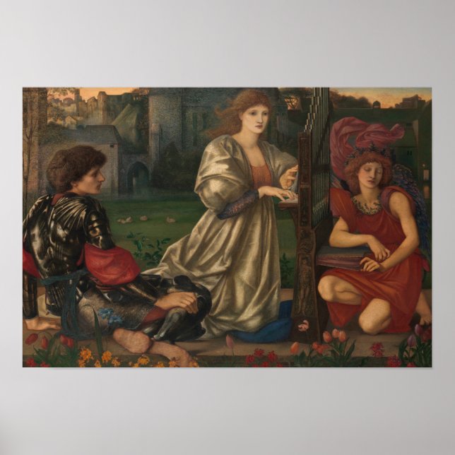 Affiche Edward Burne-Jones - The Love Song (Devant)