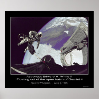 Affiche Edward H. White II - Flottant de Gemini 4