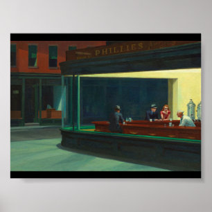 Affiche Edward Hopper - Nighthawks