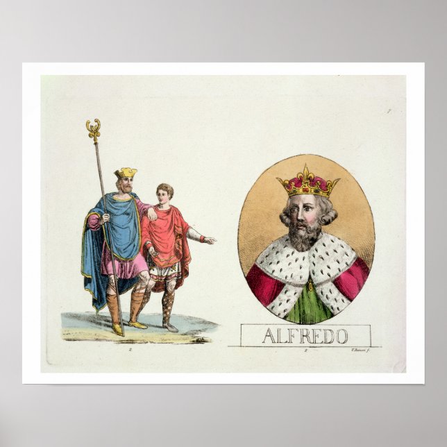 Affiche Edward le Confesseur et le Roi Alfred, plaque 7 de (Devant)
