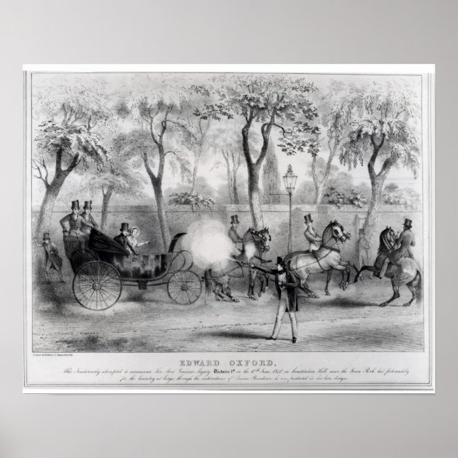 Affiche Edward Oxford tente d'assassiner la reine (Devant)