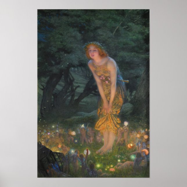 Affiche Edward Robert Hughes Mi-été Eve 1908 (mise à jour) (Devant)