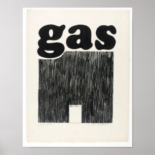 Affiche Edward Ruscha - Gaz - 1962
